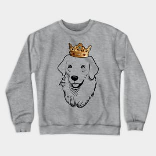 Kuvasz Dog King Queen Wearing Crown Crewneck Sweatshirt